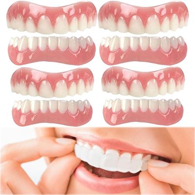 False teeth set,Denture Veneers Dentures Veneers Denture Denture Veneers for Women Men Protect your teeth,04
