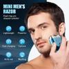 Electric Mini Shaver for Men, Portable Double Head Razor, Wet & Dry Shaving Machine, Waterproof Compact Electric Shaver for Home, Office, Travel (Orange) view 3