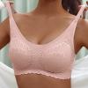 2026 Women Underwear Without Steel Ring Sleep Bra Latex Underwear Traceless Back Heart Bar, pink, XXL view 2