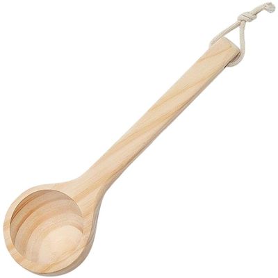 Abbdbd Sauna Ladle Portable Wooden Ladle Sauna Accessories Sturdy Bath Ladle Sauna Spoon Water Dipper Spoon for Bathing Sauna Spa