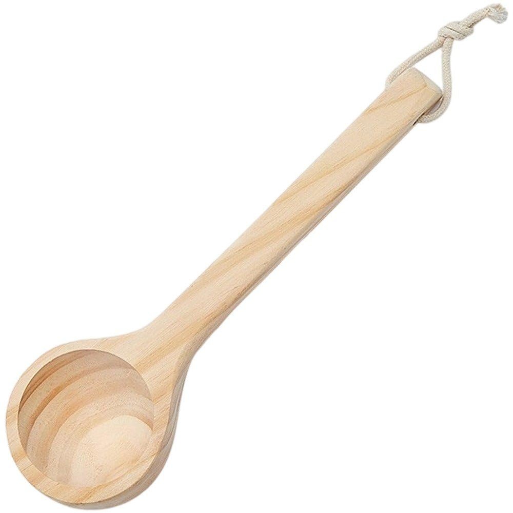 Abbdbd Sauna Ladle Portable Wooden Ladle Sauna Accessories Sturdy Bath Ladle Sauna Spoon Water Dipper Spoon for Bathing Sauna Spa