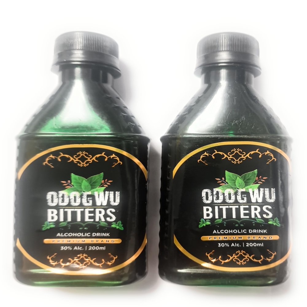 Odogwu Bitters Drink 200ml Pack of 2 Bottles, Traditional Herbal Beverage, Bold Bitter Taste, Popular African Herbal Drink
