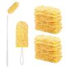 20Pcs Duster Refills Multi Surface Duster Kit with 1 Extendable Handle + 1 Short Handle, 360 Degree Cleaning Kit Multipurpose Cleaning Refills for Dusting Electronics Furniture Fans(Yellow) view 1