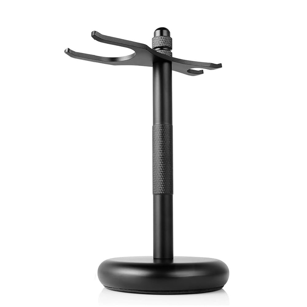Aboiled Safety Razors Stand with Brush Holder Razors Holder is More Stable to Prolong The Life of Your Razors Compatible with Long Handle Safety Razors Black