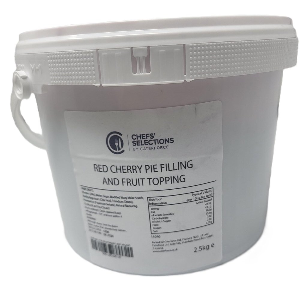 Chefs' Selections Red Cherry Pie Filling & Fruit Topping 2.5kg