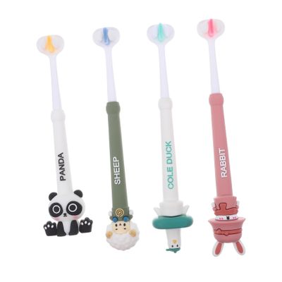DEARMAMY 4pcs Boys and Girls Toothbrush Soft Head Beginner Toothbrush for Boys Girls Cleaning Brush Ages Manual