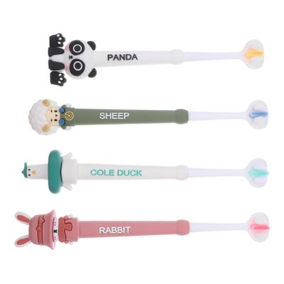 CALLARON 4pcs Soft Toothbrush with Three Sided Brush Head for Gentle Gum Care and Thorough Cleaning Manual Childrens Toothbrushes for Ages Promotes Healthy Brushing Habits
