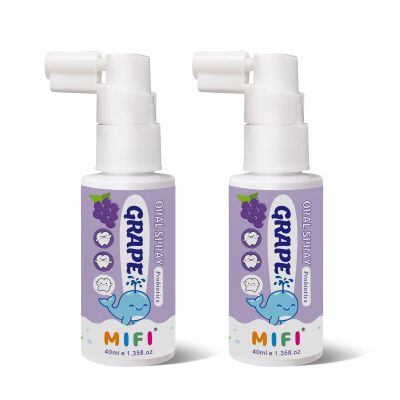 Oral Spray for Children, Cleans Teeth Gently, Freshens Breath Instantly, Pocket - Sized for Hassle - Free Portability (2Pack, Grape)