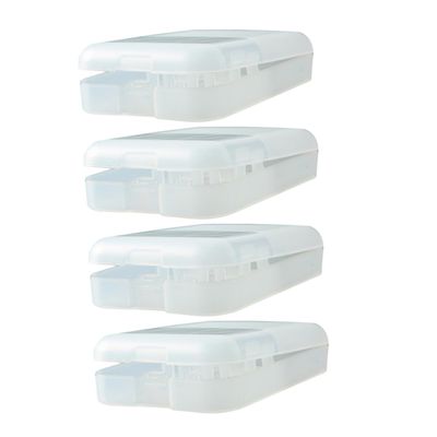 HONITANO 4pcs Toothbrush Head Storage Cases for Electric Toothbrush Heads Plastic Travel Holder Boxes Clean and Portable for Home or Travel