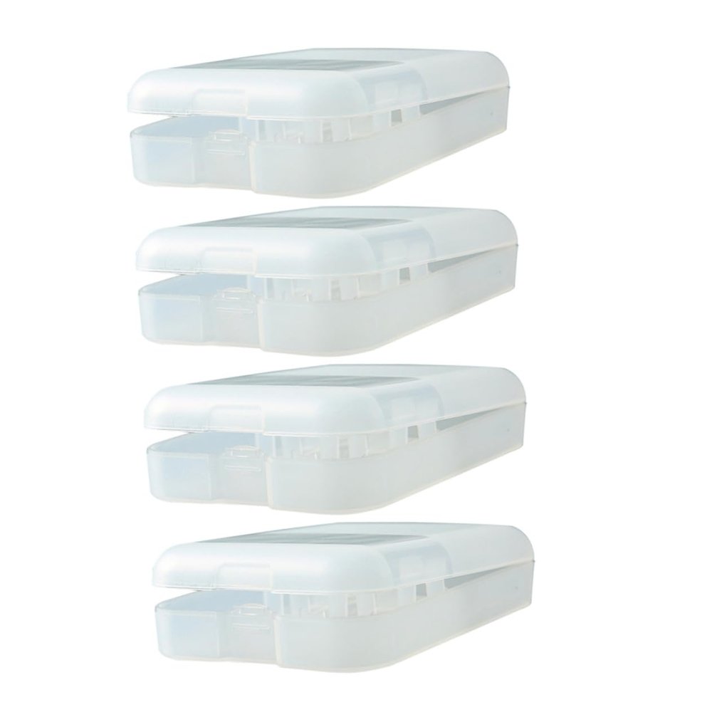 HONITANO 4pcs Toothbrush Head Storage Cases for Electric Toothbrush Heads Plastic Travel Holder Boxes Clean and Portable for Home or Travel