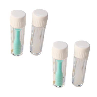 BESTYASH 4pcs Lenses Suction Stick Contact Lens Applicator Tool Silicone Material Anti-Slip Surface Gentle for Hard and Rgp Lenses Travel Use (2pcs Green + 2pcs White