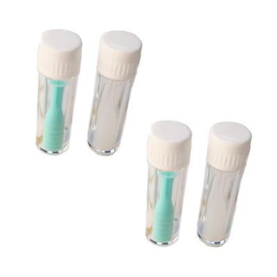 Beaupretty 4pcs Lens Remover and Suction Stick Set Case, Portable Contact Lenses Inserter Remover Tools, White and Green, Suitable for Travel and Home Use