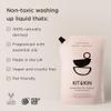 Kit & Kin Washing Up Liquid 1L Refill Pouch | Pink Grapefruit | Plant-based 100% Naturally Derived Ingredients | Vegan & Cruelty Free view 2
