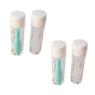 ERINGOGO Contact Lens Remover Suction Sticks for Hard and Rgp Lenses 4pcs with Anti-Slip Silicone Surface Including 2 Green and 2 White Applicators, for Travel and Home Use