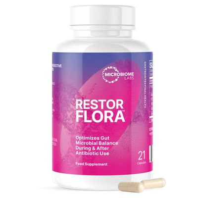 Microbiome Labs RestorFlora - Saccharomyces Boulardii & Bacillus Spores