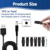 7Pcs Universal Shaver Charger Kit USB Power Cable with 6 Adapter Heads, 5V Replacement Cord for Electric Shavers, Beard Trimmers, Hair Clippers, Beauty Devices, Travel or Home Use view 3