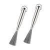 304 Stainless Steel Brushes, 2PCS Steel Wool Scrubber with Handle, Stainless Steel Scrubber for Dishes, No Need to Touch Stains, Replaces Steel Wool for Pots, Pans, Grill, Stoves view 1