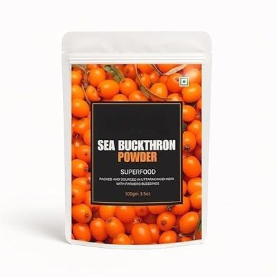 Sea Buckthorn Berry Powder | 100+ Cups | Himalayan Dry Berry from Ladakh | 100g