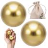 2-Piece Brass Hand Training Balls, 1.5-Inch Metal Exercise Balls With Pouch For Fitness And Massaging view 1
