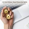 2-Piece Brass Hand Training Balls, 1.5-Inch Metal Exercise Balls With Pouch For Fitness And Massaging view 3