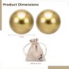 2-Piece Brass Hand Training Balls, 1.5-Inch Metal Exercise Balls With Pouch For Fitness And Massaging view 4