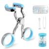 AHRLIC Contact Lens Remover and Applicator Tool Kit, Contact Lens Applicator with Soft Tip, Portable Contact Lens Insertion Tool with Storage Case and Tweezers, Ideal for Beginners and Travel (Blue)