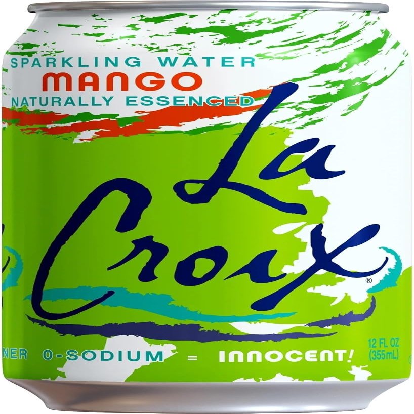LaCroix Sparkling Water, Naturally Essenced, 100% Natural Flavors, Zero Calories, Zero Sweeteners, (Pack of 24, Mango)