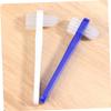 BELLIFFY Double-Sided Denture Toothbrush 4pcs Set with Soft Bristles for False Teeth Cleaning, Dual-Head Design in White and Blue, Suitable for Denture Care and Retainer Cleaning view 2