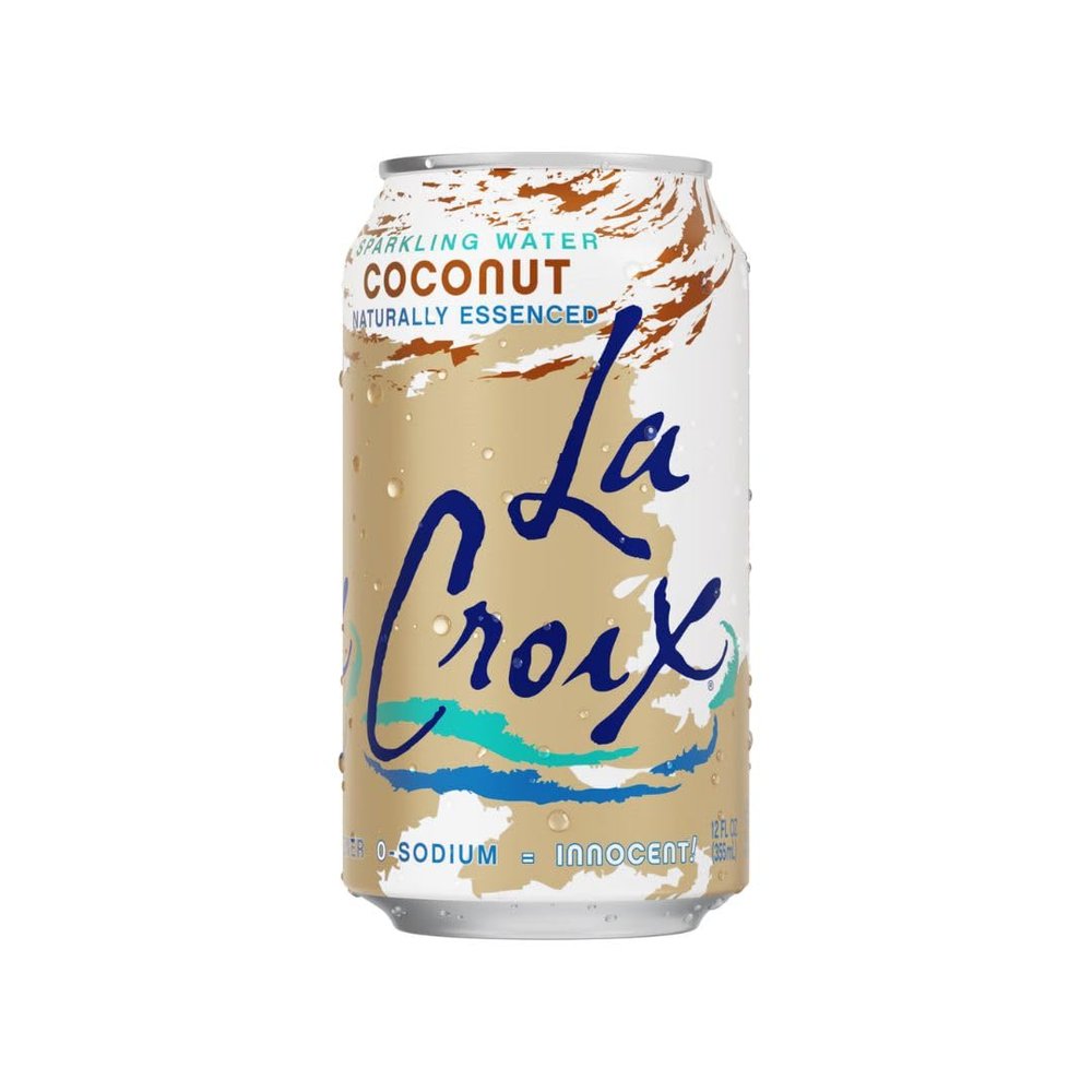 LaCroix Sparkling Water, Naturally Essenced, 100% Natural Flavors, Zero Calories, Zero Sweeteners, (Pack of 12, Coconut)