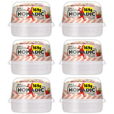 Nomadics Yogurt & Oat Clusters 6 x 168g (Strawberry)