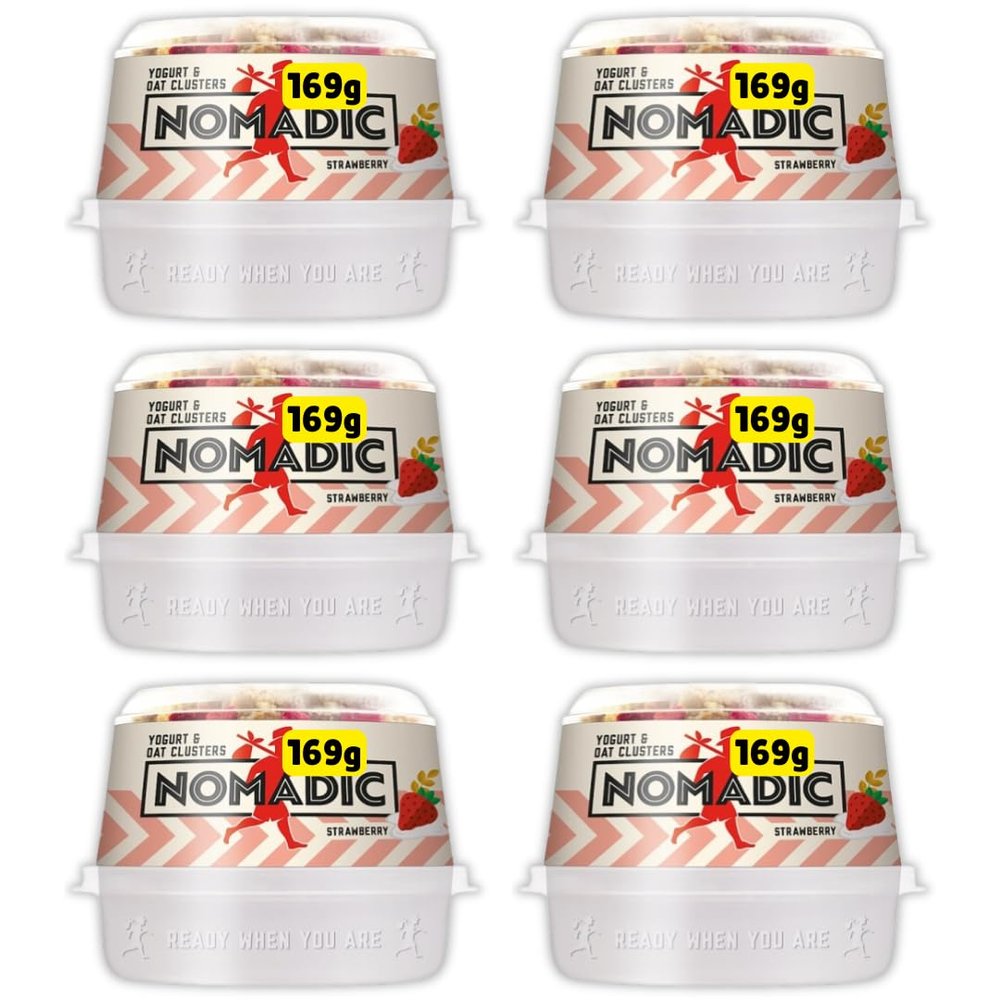 Nomadics Yogurt & Oat Clusters 6 x 168g (Strawberry)