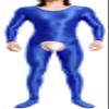 AIEOE Oil Shiny Bodysuit for Men Glossy High Stretchy Full Body Outfit Short Sleeve Open Crotch Underwear Lingerie Unitard Jumpsuit view 1