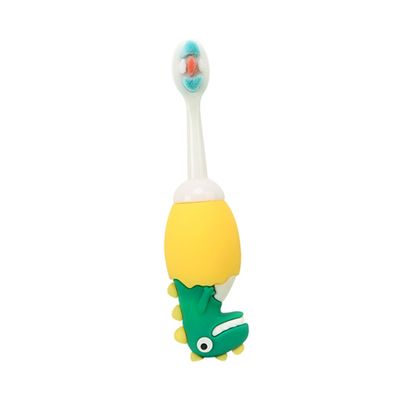 FOMIYES Children Silicone Toothbrush with Soft Bristles and Portable Design for Kids Featuring Dinosaur Shape, for Baby Shower or Birthday Random Color