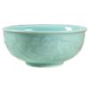 Cereal 17Ounce Salad Chinese Celadon 6 inches Rice Embossed with Peony Porcelain(1, Sky Blue01) view 1