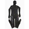 Black,M,Men's Sexy Patent Leather Full Cover Catsuit Casual Zipper Slim Fit Jumpsuit DS Nightclub Stage Costume Black view 3