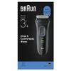 Braun Series 3+ Electric Shaver, 3 Flexible Blades, Powerful MicroComb, Dry Razor for Men, Made in Germany, 3000S, Grey view 4