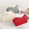 EXKURPOO Tissue box Tissue Box Woven Paper Towel Home Living Room Storage Car Simple Solid Color Dining Removable(Color 1) view 3