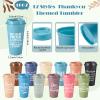 Skylety 24 Set/96 Pcs Employee Appreciation Gifts Bulk Christmas Thank You Gift Set 16 oz Coffee Cups Mini Spiral Notebooks Pens Keychains for Staff Team Teacher Coworker (Morandi Color) view 2