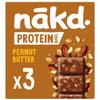 Nakd Peanut Butter Protein Bar - Vegan - Gluten Free - Healthy Snack, 45g x 3 view 1