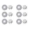 6-Pack Electric Shaver Replacement Heads for FS301-FS399/FS850-FS855 Models - 2cm Diameter Stainless Steel Blades, Easy Snap-On Design view 1