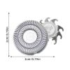 6-Pack Electric Shaver Replacement Heads for FS301-FS399/FS850-FS855 Models - 2cm Diameter Stainless Steel Blades, Easy Snap-On Design view 2