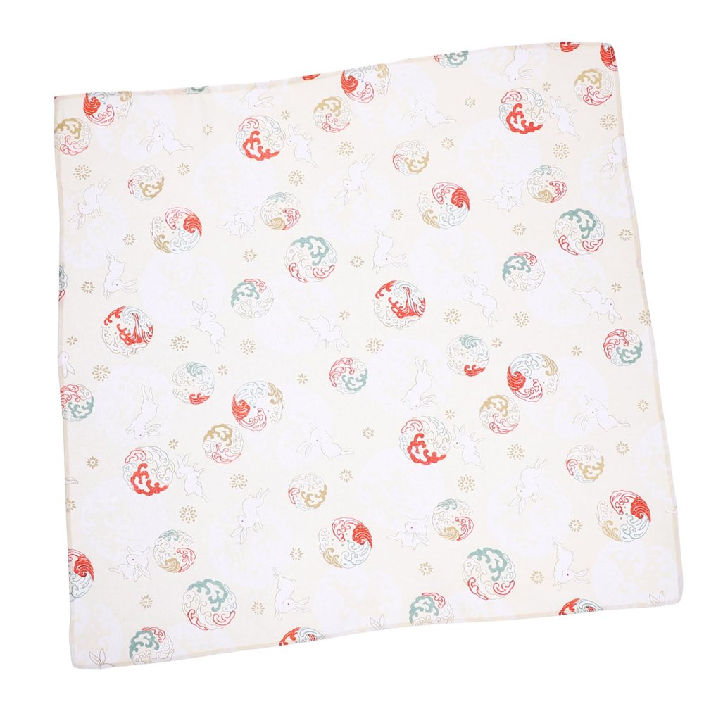 Ipetboom Japanese Style Packing Cloth Bento Lunch Wrapping Cloth 45x45cm Apricot Cotton Fabric Decorative Outdoor Picnic Wrap and Table Mat, Single Piece