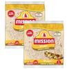 Tortilla Wraps, Deli Wheat and White, 12 Pieces, 2 x 367g Pack (12 Wraps - 2 Bags of 6) view 1
