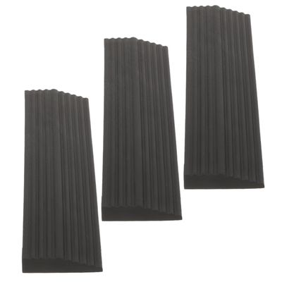 Homoyoyo 3pcs Non-slip Rubber Threshold Ramp for Robot Vacuums and Wheelchairs Modular Flexibility and Versatile Use, Portable Indoor Entry Ramp Suitable for Homes
