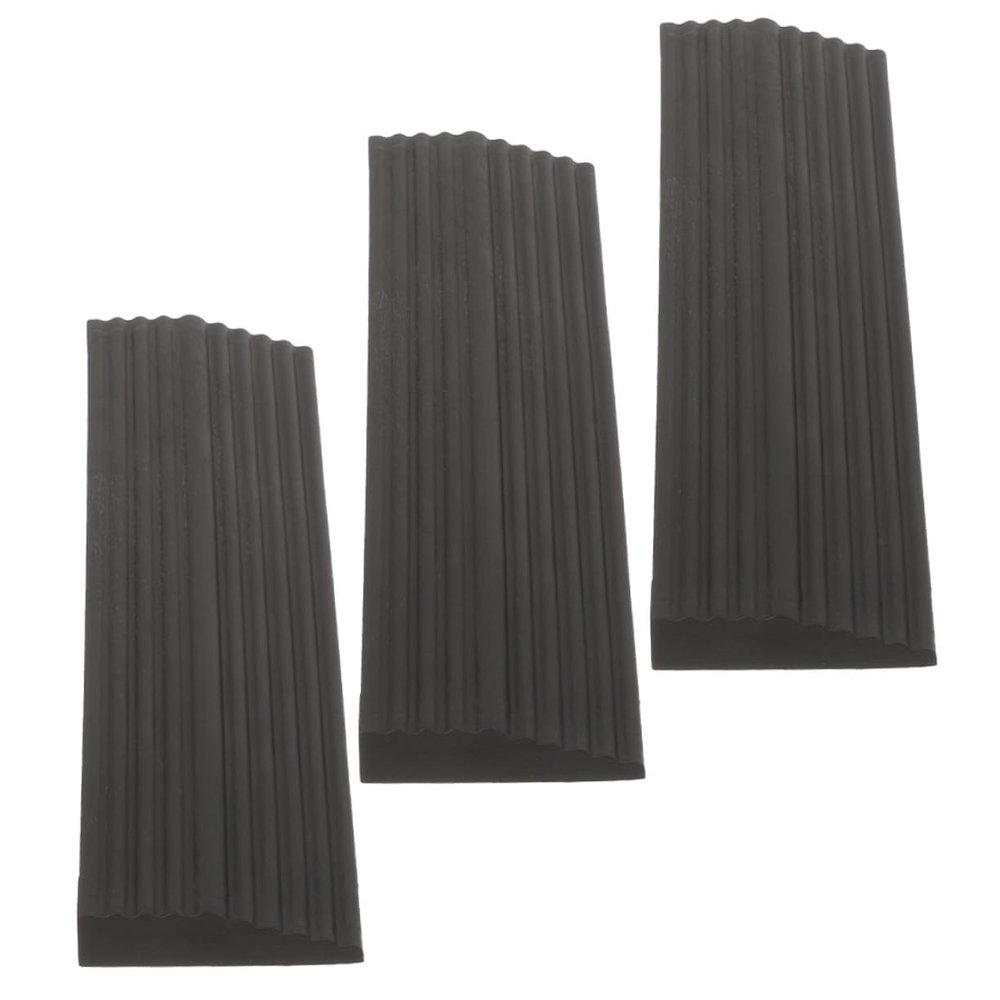 Homoyoyo 3pcs Non-slip Rubber Threshold Ramp for Robot Vacuums and Wheelchairs Modular Flexibility and Versatile Use, Portable Indoor Entry Ramp Suitable for Homes