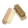 WEKADRIN Cleaning Brush Set 2pcs with Wooden Handle, Hard and Soft Bristle Scrub Brushes for Household Laundry, Shoes Cleaning, Comfortable Grip for Home Use view 1