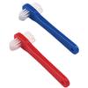 VILLFUL 2pcs Double Head Denture Toothbrushes with Comfortable Non Slip Handle Small Brush Heads for Oral Cleaning Practical False Teeth Brushes for Adults view 1