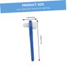 VILLFUL 2pcs Double Head Denture Toothbrushes with Comfortable Non Slip Handle Small Brush Heads for Oral Cleaning Practical False Teeth Brushes for Adults view 2