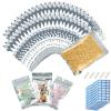 300-Pack Reclosable Mylar Bags for Food Storage 6.3" x 9.4" Pouch Bags Bulk Resealable Smell Proof Aluminum Silver Foil Bag with Clear Window Kitchen Storage Organizer Edible Packaging view 1
