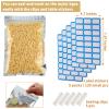 300-Pack Reclosable Mylar Bags for Food Storage 6.3" x 9.4" Pouch Bags Bulk Resealable Smell Proof Aluminum Silver Foil Bag with Clear Window Kitchen Storage Organizer Edible Packaging view 2